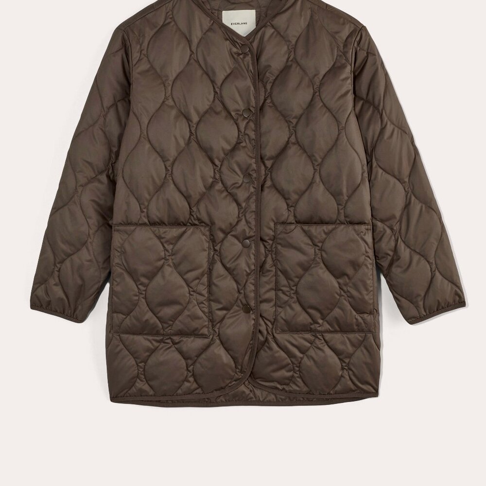 Everlane Women's Quilted Liner in Earth Brown Extra Small NWT